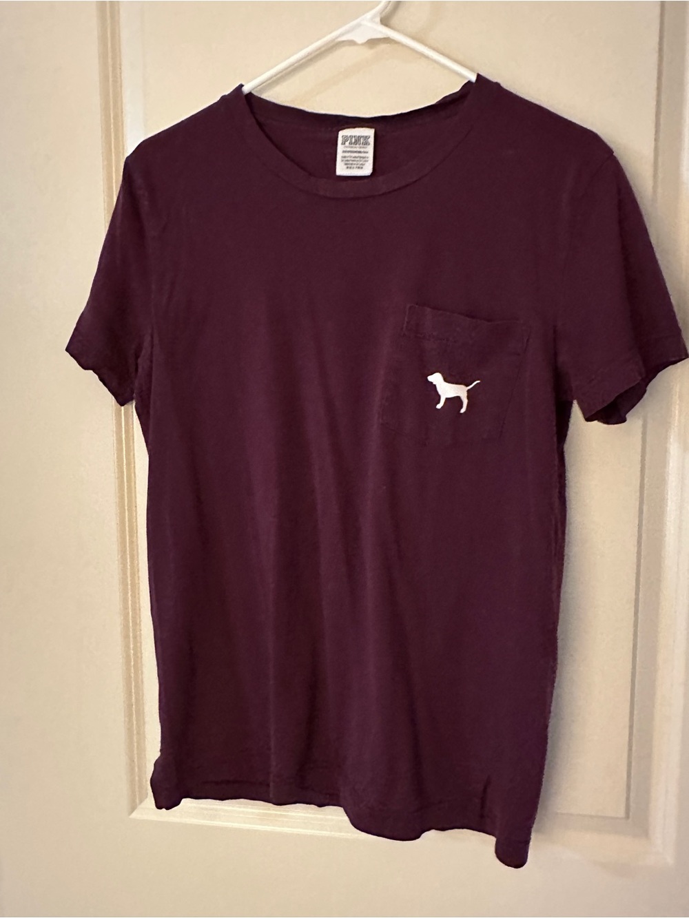 PINK Victoria's Secret Short Sleeve Tee - Plum womens Sz XS